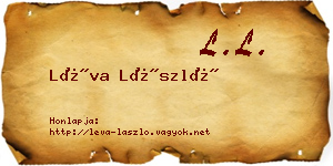 Léva László névjegykártya