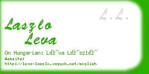 laszlo leva business card